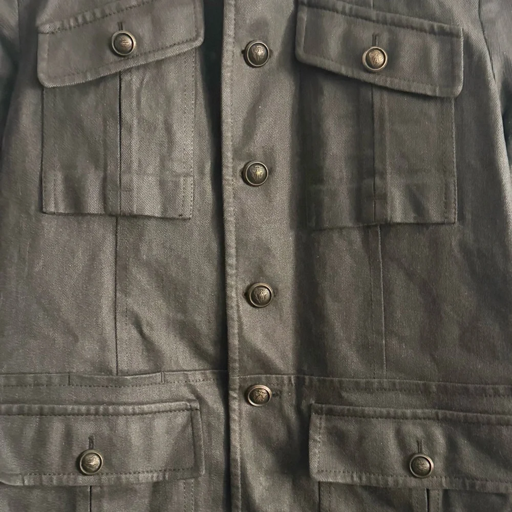 GUCCI Archival 2008 FW Runway Military Field Jacket Waxed Canvas Grey 50 L